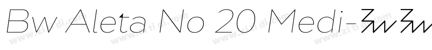Bw Aleta No 20 Medi字体转换